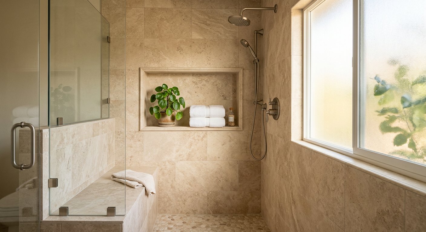 Cromwell bathroom tile detail-bath by Cromwell Tub Craft